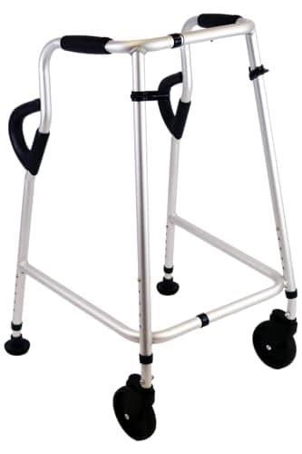 Image of Walk Safe® - The Most Significant Walking Frame Design Innovation in 70 Years, Doubles Stability When Turning. Adjustable Height & Width Frame by NRS Healthcare – Large