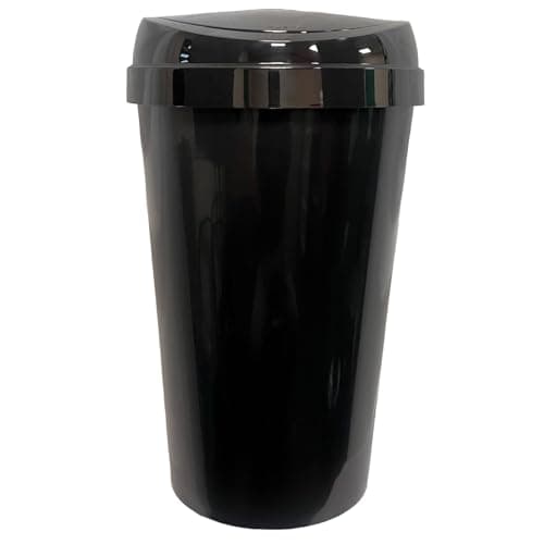 Image of Easy Shopping® 50L Touch Bin Recycling Bin Touch Top Lid for Home, Garden, Office, School, Kitchen, and Bathroom, 50 Litre Waste Dustbin In 5 Colours (Black)