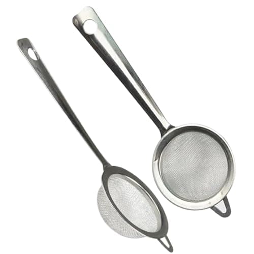 Image of 2-Piece Stainless Steel Tea Infuser Set with Fine Mesh - Reusable Loose Leaf Strainers for Mugs & Cups, Dishwasher Safe