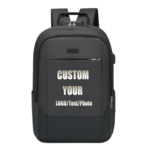 Image of Custom Logo Backpack, Waterproof Anti-Theft Personalized Laptop Bag for Women Men, Large Capacity Customized Business Travel Computer Bookbag Color1,42 * 30 * 15cm