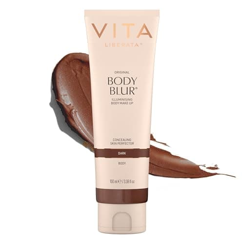 Image of VITA LIBERATA Body Blur - Dark 100ml, Skin Perfecting Leg & Body Makeup, Wash Off Instant Tanner, Radiant Glow & Flawless Finish