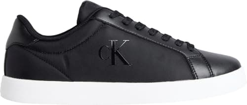 Image of Calvin Klein Women’s Low Top Cupsole Trainers, Black (Black/Bright White), 5