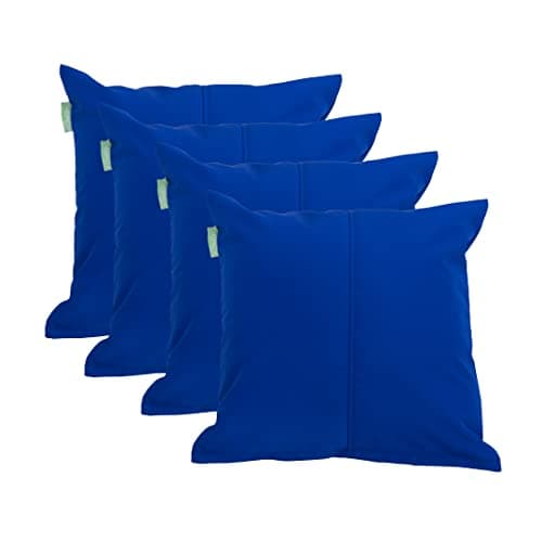 Image of Gardenista Large Garden Scatter Cushion | Water Resistant Hollowfibre Filled Outdoor Seating Furniture Pillow | Great for Patio Rattan Chairs | Comfy & Lightweight (4, Blue)