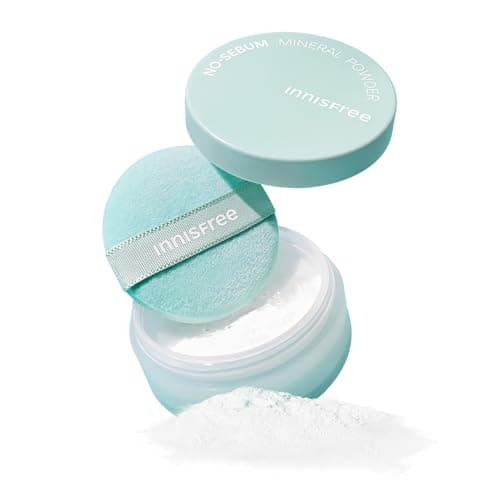 Image of INNISFREE No-Sebum Mineral Powder 5g - Mattifying Loose Powder for Shine and Trough Control - Light Natural Finish