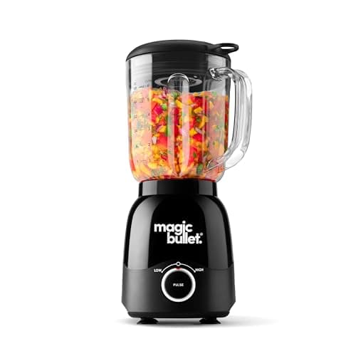 Image of nutribullet magic bullet Large Capacity Jug Blender & Smoothie Maker in Black - Pulse & Blend Technology - Easy To Use - 600W Motor Base with 1.5L Pitcher