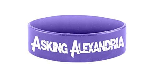 Image of Asking Alexandria Logo Official New Purple Silicone Wristband