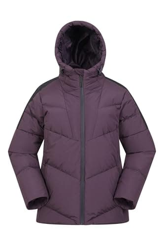 Image of Mountain Warehouse Oslo Womens Extreme Down Padded Jacket - Cosy & Stylish Ladies Parka with Sleek Silhouette & Pockets - Autumn Winter, Camping & Outdoors Purple Women's Size 16