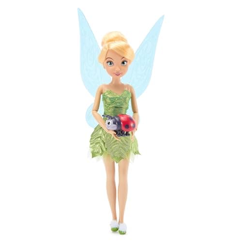 Image of Disney Store Official Tinker Bell Classic Doll for Kids, Peter Pan, 28cm/11”, Fully Posable Toy with Signature Green Dress and Pom-Pom Shoes - Suitable for Ages 3+
