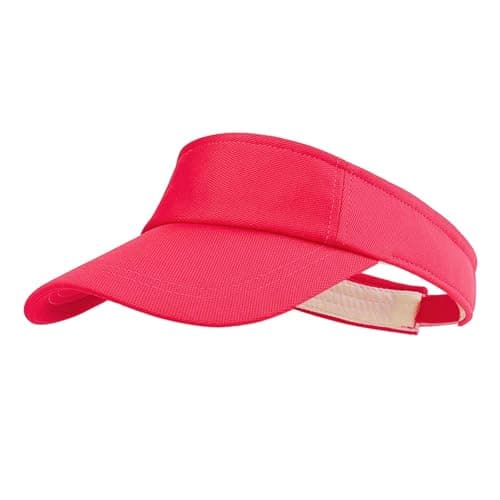 Image of MK MATT KEELY Sun Visor Hat Sports Adjustable Baseball Cap with Outdoor UV Protection for Women Men Hot Pink