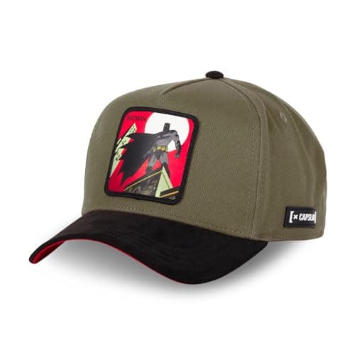 Image of Capslab Batman DC Suede Brown Black Adjustable Snapback Cap