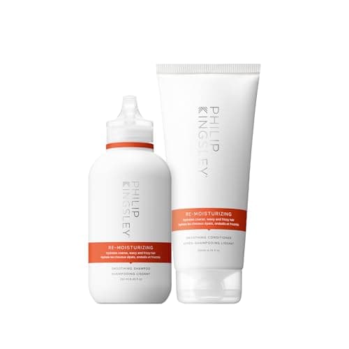 Image of Philip Kingsley | Re-Moisturising Shampoo and Conditioner Set | Hydration Duo for Curly, Frizzy, Dry, Wavy Hair | Hydrates and Smooths Hair | 250ml and 200ml