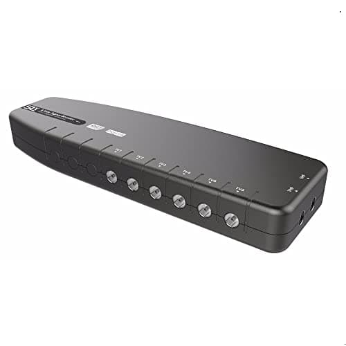 Image of Signal Booster, SLx TV Amplifier 6 Output 27823BMR - Improve Picture Quality and Channel Reception - Boost Your HD TV/FM/DAB Signal. 6 Way - For HD and Freeview, Grey