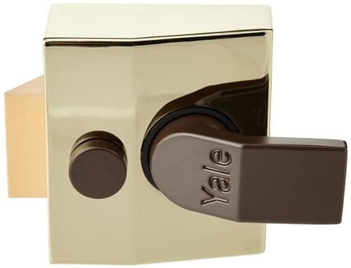Image of Yale YALP85BLXPB P-85-BLX-PB-40-Deadlocking Nightlatch Brass Finish, High Security with Automatic Deadlock, Brasslux, 40