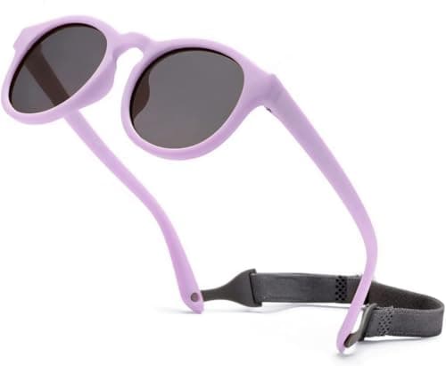 Image of iNszkoos Flexible Polarized Baby Sunglass with Strap Adjustable, Infant Outdoor Sunshade UV 400 Protection Soft Silicone Frame Baby Sunglasses for 0-36 Months Toddler Newborn Boys Girls