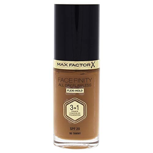 Image of Max Factor Facefinity 3-in-1 All Day Flawless Liquid Foundation, SPF 20 - 95 Tawny, 30 ml (Packaging May Vary)