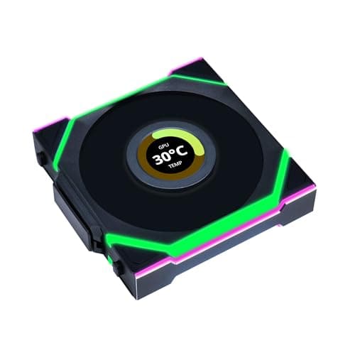 Image of Lian Li UNI FAN SL Wireless LCD PC Fan 120mm RGB – Reverse Blade Gaming PC Fan Black | PWM Fan - 40 ARGB LEDs - up to 1,900 RPM - Slot-in System - High Airflow - Low Vibration - Quiet