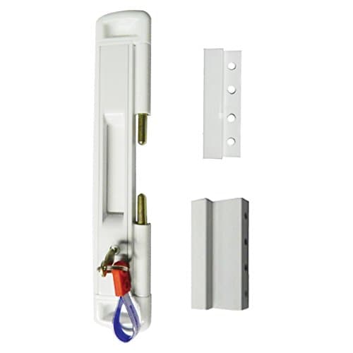 Image of CAL Slide-Lok - Sliding Patio Door Lock for Single Doors with 2 Keep Options (White)