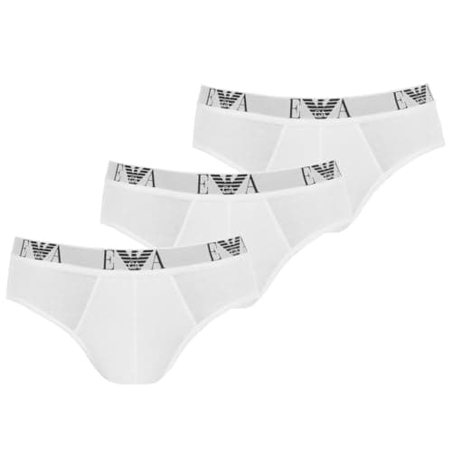 Image of Emporio Armani Underwear Men's Cc715111736 Boxer Briefs, White, Large (Manufacturer size: )