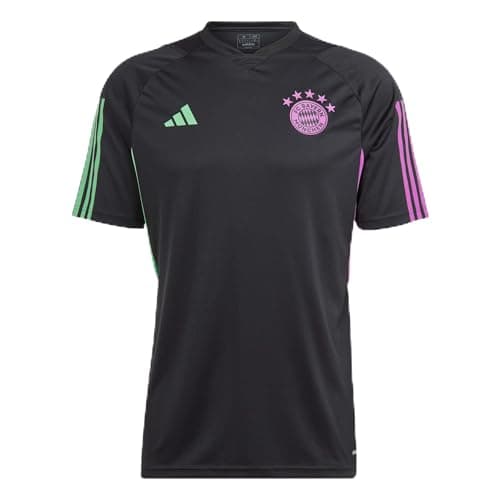 Image of adidas Men's Soccer Bayern Munich 23/24 Training Jersey - Lightweight and Moisture-Absorbing with Breathable Mesh Panels, Black, Large