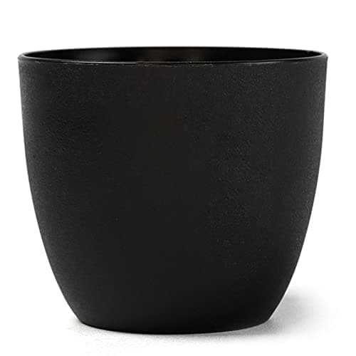 Image of Muzhira Plant Pots, 24cm Thicken Plastic Planter with Drainage Holes, Plant Container Indoor Gardening Pot for Indoor and Outdoor Garden - Black