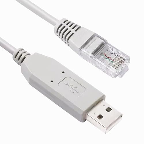 Image of Xiusiyt PL2303 USB to RJ45 8P8C Hand Controller Cable for Skywatcher HEQ5 HEQ5 Pro EQ5 Pro EQ6-R EQ6-R Pro AZ-EQ6 GT Mount to PC or Asiair EQMOD EQDir, 1.8m/5.9ft (Gray)