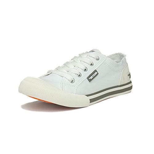 Image of Rocket Dog Womens/Ladies Jazzin Canvas Lace Up Shoe (5 UK) (White)