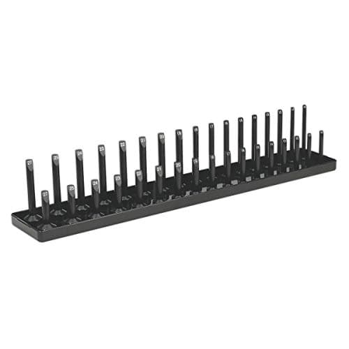 Image of Sealey Socket Holder Storage Tidy 1/2" Sq Drive 10-27mm Normal + Deep - 34 Slots ** Sealey_SH1217 **
