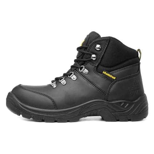 Image of EarthWorks Safety - EarthWorks Wrench Mens Black Safety Boot - Size 11 UK - Black