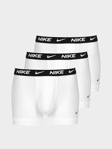 Image of Nike Underwear Men's Essential Trunks 3-Pack – Short leg, Close-fitting, Soft stretch material, White, XL
