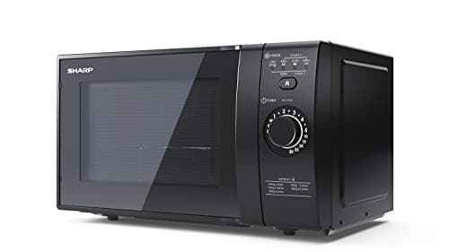 Image of SHARP YC-GG02U-B Compact 20 Litre 700W Digital Microwave with 1000W Grill, 3 power levels, ECO Mode, defrost function, LED cavity light - Black