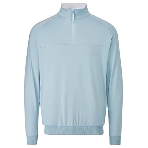 Image of Stuburt Golf Mens Augusta Midlayer Golf Sweater - Chamray/White - L