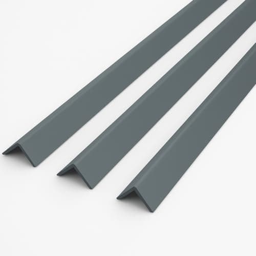 Image of Anthracite Grey 1 Metre UPVC Plastic Rigid Angle 10 x 10mm Corner Cover Trim 90 Degree (3)