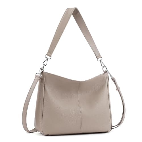 Image of befen Genuine Leather Cross Body Bag Women Phone Bags for Women Crossbody Large Handbag Taupe Over Shoulder Bags for Ladies Travel