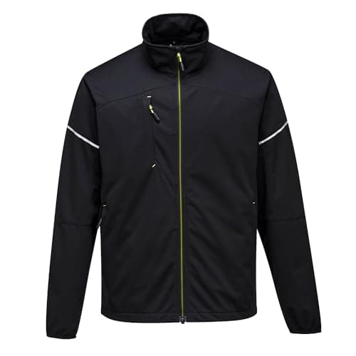 Image of Portwest PW3 Flex Shell Jacket, Size: M, Colour: Black, T620BKRM