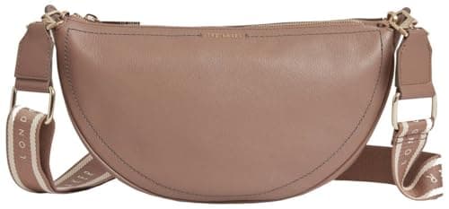 Image of Ted Baker london webbing leather half moon crossbody bag, taupe, one size