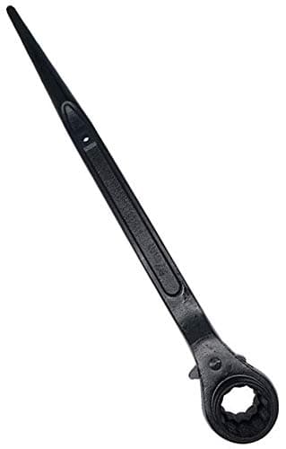 Image of 19 x 24mm Black Ratchet Podger Spanner Quick Release Scaffold Wrench