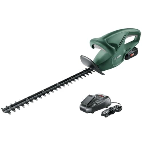 Image of Bosch 0600849H70 EasyHedgeCut 18-45 Cordless Hedge Cutter with 18 V Lithium-Ion Battery, 450 mm Blade Length, 15 mm Tooth Opening