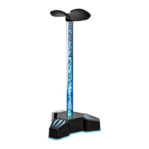 Image of Générique Audio Headphone Stand with USB Charger, PC Accessories with RGB Lighting | Audio Stand Including Charging Port - for Office Workstation Table Shelf Bedroom Studio