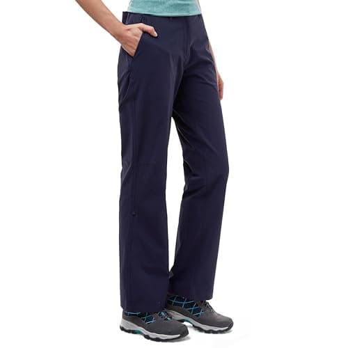Image of Peter Storm Women's Stretch Roll-Up Walking Trousers with Four-Way Stretch, Water Repellent & Lightweight Convertible Capri Style Pants (UK, Waist & Inseam, 28, 31, Navy)