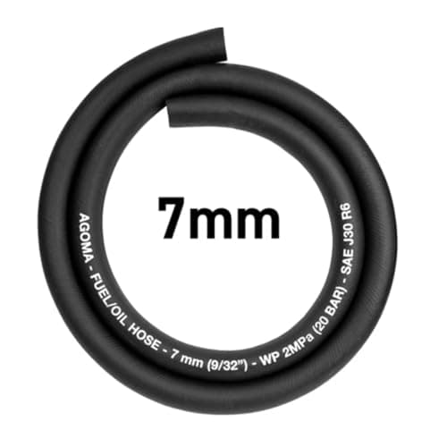 Image of 7mm x 3meter Fuel Hose - Reinforced Rubber Hose for Fuel, Diesel, Petrol, Water - Oil-Resistant Flexible Pipe for Engine Fuels, Industrial Use