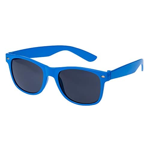 Image of Ultra Classic Sunglasses for Men & Women UV400 - Lightweight, Flexible Fit, Maximum Sun Protection - Perfect Adults Mens & Womens Accessories for Holidays - Blue Frame with Black Lenses