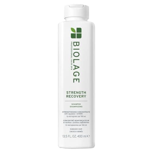 Image of Biolage Strength Recovery Shampoo, Moisturising & Repairing, Enriched With Squalane & Proteins, For Damaged Hair, 400ml