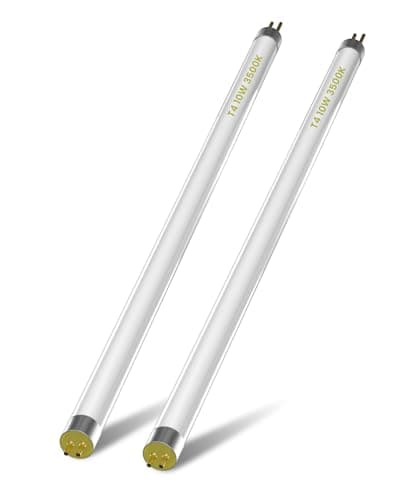 Image of Lamptobe T4 10W Fluorescent Tube Lamp 352MM - G5 2 Pin Base Fitting T4 High Efficiency Lamp Soft White 3500K Under Cabinet Lights, 352MM Including Pins/ 338MM Excluding Pins (2-Pack)