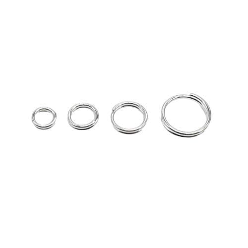 Image of 30 Sterling Silver Split Rings 4mm 5mm 6mm 7mm 8mm, Silver Split Ring, 925 Silver Split Rings, Sterling Silver Key Rings for Jewelry (4mm(30 pieces))