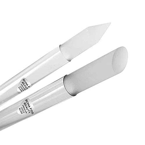 Image of Glass Cuticle Pusher Set of 2 Manicure Nail Care Tools, 2PC Premium Czech Glass Manicure Sticks - Bona Fide Beauty Czech Glass Cuticle Set
