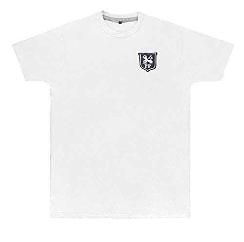 Image of Preston 1940-1960s Retro Football T Shirt Embroidered Logo White