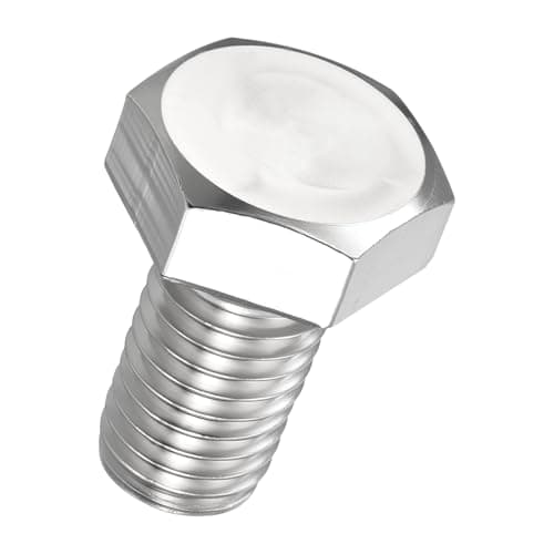 Image of Kozelo 5 Pcs Hex Head Screws Bolts - [M12-1.75x20] 304 Stainless Steel Grade A2-70 Fully Threaded Hex Tap Metric Hexagon Head Machine Bolts Right Hand External Hex Drive, Silver