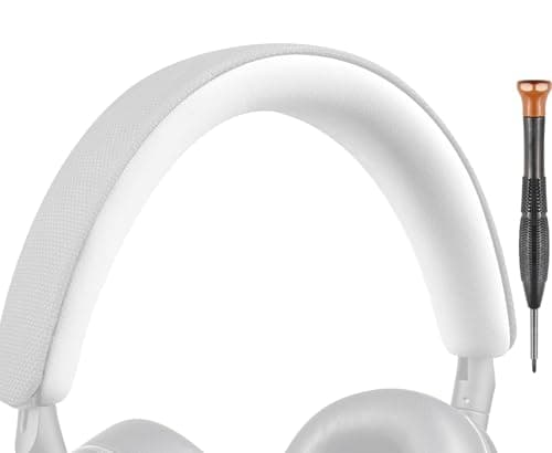 Image of SOULWIT Replacement Headband Pad for Bowers & Wilkins PX8/PX7 s2/PX7 s2e (do not fit PX7) Headphones, Headset Head Band Cushion Repair Part, Easy DIY Installation - White-PX7 S2