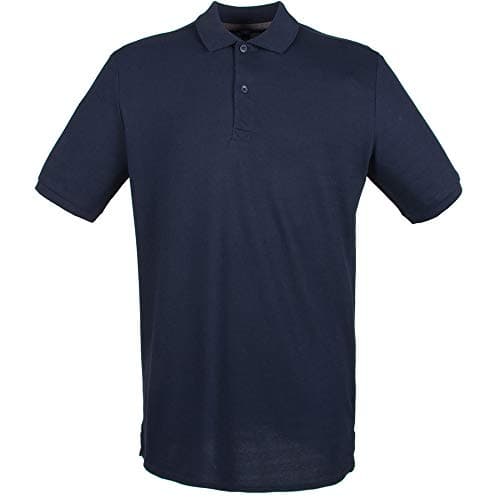 Image of Henbury Mens Modern Fit Cotton Pique Polo Shirt (XXL) (Oxford Navy)