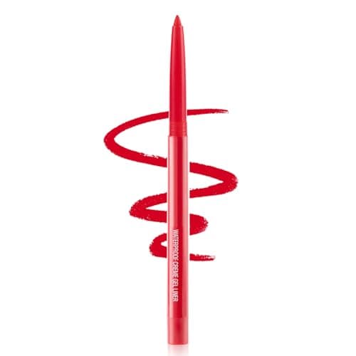 Image of Coloured Eyeliner Eyeliner Pencils, Long-Lasting Eye Liners Waterproof Eye Liner Pencils for Makeup Tool, Eyeliners (Red)